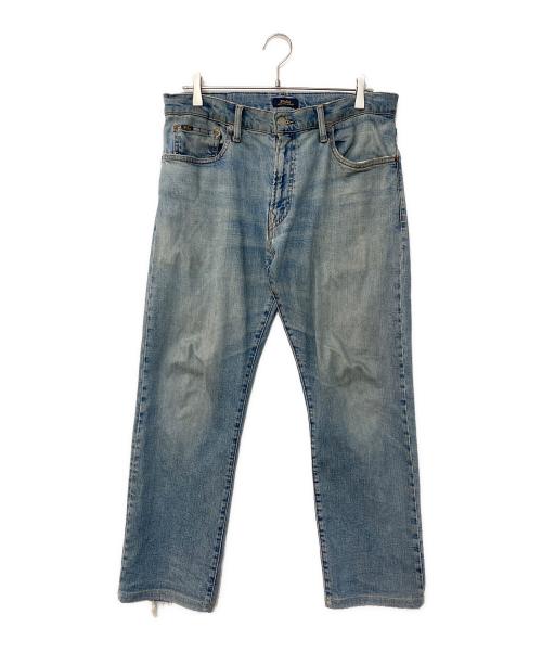 POLO RALPH LAUREN（ポロ・ラルフローレン）POLO RALPH LAUREN (ポロ・ラルフローレン) Hampton リラックス ストレート ストレッチ ジーンズ デニムパンツ インディゴ サイズ:W32の古着・服飾アイテム