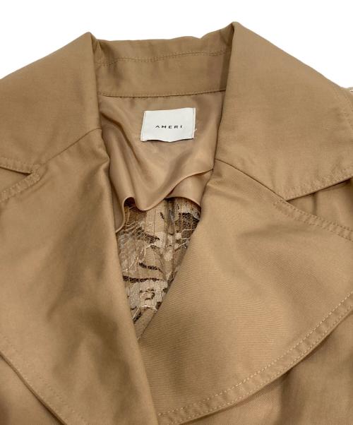 Ameri（アメリ）AMERI (アメリ) バックレース トレンチコート カーキ サイズ:記載なしの古着・服飾アイテム