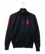 POLO RALPH LAURENポロ・ラルフローレン）の古着「ビッグポニー ドライバーズニット」｜ブラック
