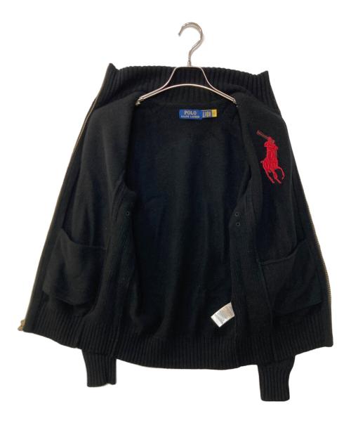POLO RALPH LAUREN（ポロ・ラルフローレン）POLO RALPH LAUREN (ポロ・ラルフローレン) ビッグポニー ドライバーズニット ブラック サイズ:Sの古着・服飾アイテム