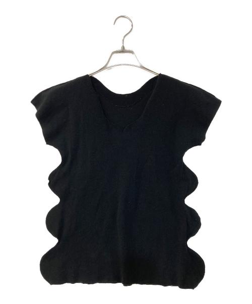 ISSEY MIYAKE（イッセイミヤケ）ISSEY MIYAKE (イッセイミヤケ) ノースリーブニット ブラック サイズ:2の古着・服飾アイテム
