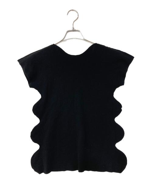 ISSEY MIYAKE（イッセイミヤケ）ISSEY MIYAKE (イッセイミヤケ) ノースリーブニット ブラック サイズ:2の古着・服飾アイテム