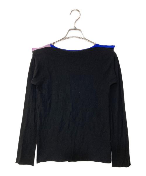 ISSEY MIYAKE（イッセイミヤケ）ISSEY MIYAKE (イッセイミヤケ) IKKOTANAKA (イッコウタナカ) ボートネックニットソー ブラック サイズ:3の古着・服飾アイテム