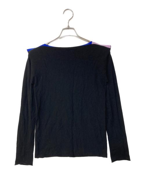 ISSEY MIYAKE（イッセイミヤケ）ISSEY MIYAKE (イッセイミヤケ) IKKOTANAKA (イッコウタナカ) ボートネックニットソー ブラック サイズ:3の古着・服飾アイテム