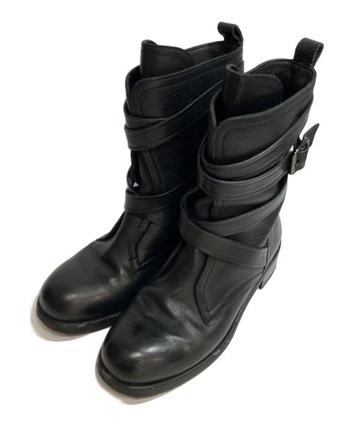 JIMMY CHOO（ジミーチュウ）JIMMY CHOO (ジミーチュウ) バイカーブーツ ブラック サイズ:371/2の古着・服飾アイテム