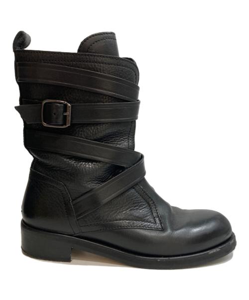 JIMMY CHOO（ジミーチュウ）JIMMY CHOO (ジミーチュウ) バイカーブーツ ブラック サイズ:371/2の古着・服飾アイテム