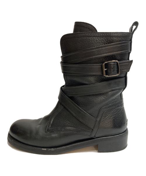 JIMMY CHOO（ジミーチュウ）JIMMY CHOO (ジミーチュウ) バイカーブーツ ブラック サイズ:371/2の古着・服飾アイテム
