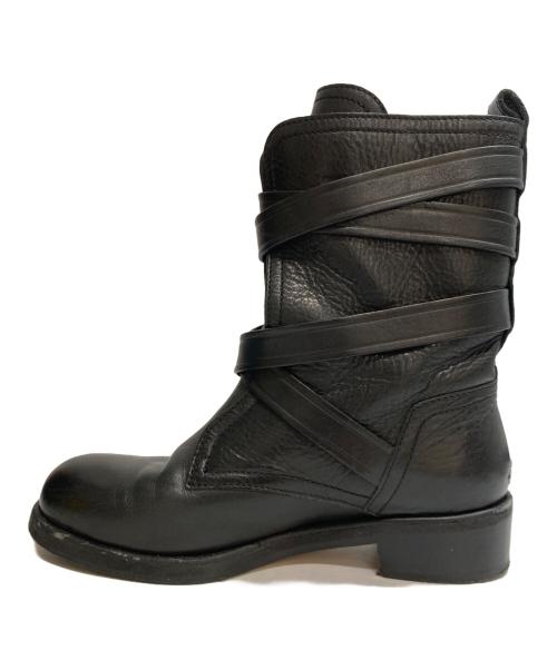 JIMMY CHOO（ジミーチュウ）JIMMY CHOO (ジミーチュウ) バイカーブーツ ブラック サイズ:371/2の古着・服飾アイテム