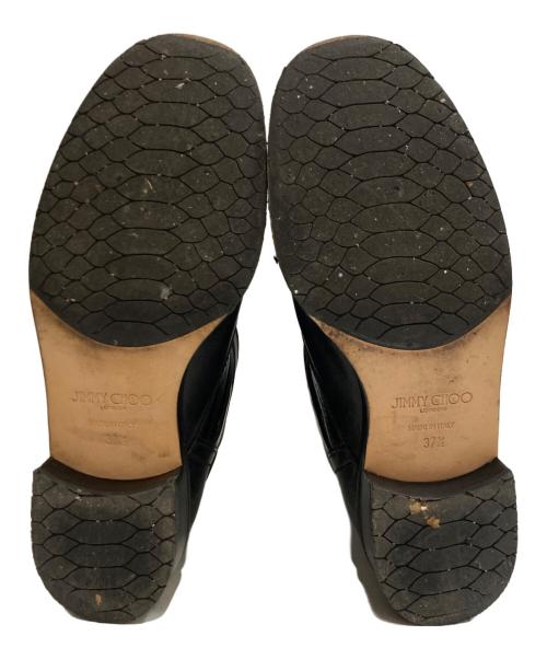 JIMMY CHOO（ジミーチュウ）JIMMY CHOO (ジミーチュウ) バイカーブーツ ブラック サイズ:371/2の古着・服飾アイテム