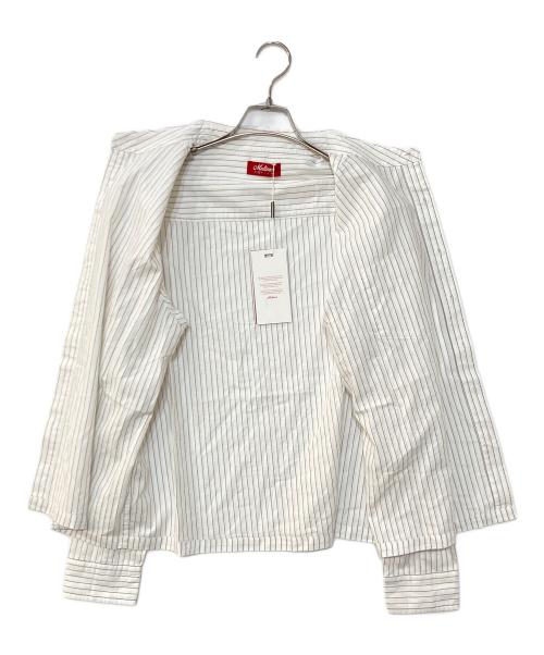 mutimer（ミューティマー）mutimer (ミューティマー) Date Night shirt ストライプシャツ ホワイト サイズ:Sの古着・服飾アイテム