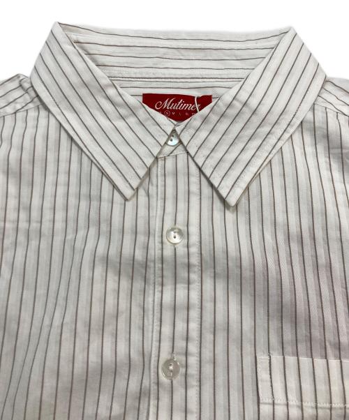 mutimer（ミューティマー）mutimer (ミューティマー) Date Night shirt ストライプシャツ ホワイト サイズ:Sの古着・服飾アイテム