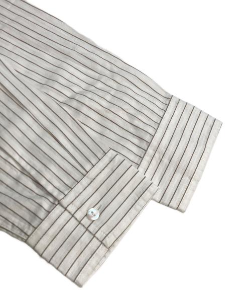 mutimer（ミューティマー）mutimer (ミューティマー) Date Night shirt ストライプシャツ ホワイト サイズ:Sの古着・服飾アイテム