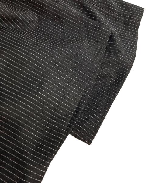 basketcase（バスケットケース）Basketcase (バスケットケース) ストライプワイドハーフパンツ ブラック サイズ:30の古着・服飾アイテム