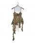 PRANK PROJECT（プランクプロジェクト）の古着「Ruffle Lace-Up Stripe Top」｜ベージュ
