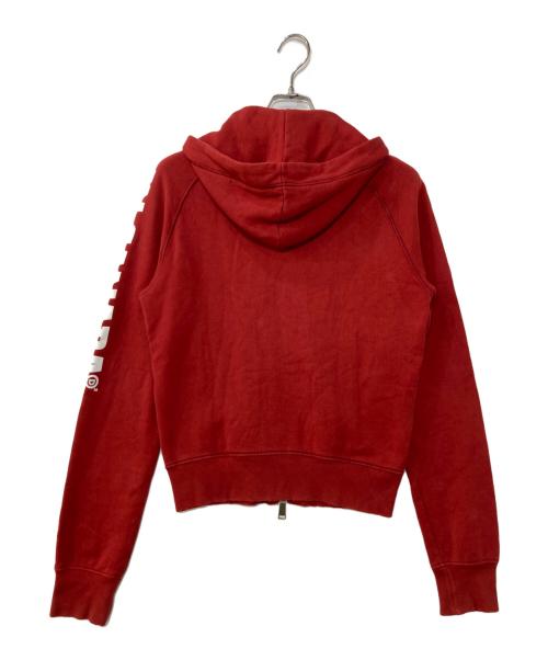 DSQUARED2（ディースクエアード）DSQUARED2 (ディースクエアード) Kick Some Hockey Assジップパーカー レッド サイズ:Sの古着・服飾アイテム