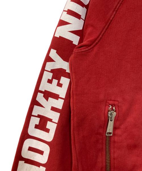 DSQUARED2（ディースクエアード）DSQUARED2 (ディースクエアード) Kick Some Hockey Assジップパーカー レッド サイズ:Sの古着・服飾アイテム