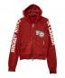 DSQUARED2（ディースクエアード）の古着「Kick Some Hockey Assジップパーカー」｜レッド