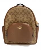 COACHコーチ）の古着「シグネチャーバックパック」｜ベージュ×ブラウン