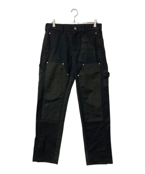 FUTUR'CHIVES（フューチャーカイブ）FUTUR'CHIVES (フューチャーカイブ) TROUSERS 001 ダブルニー ペインターパンツ ブラック サイズ:2の古着・服飾アイテム