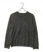 GUCCIグッチ）の古着「レオパード カシミヤウールニット」｜グレー