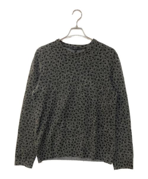 GUCCI（グッチ）GUCCI (グッチ) レオパード カシミヤウールニット グレー サイズ:Lの古着・服飾アイテム