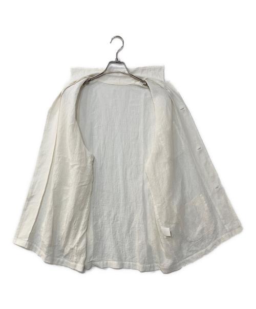 Cale（カル）Cale (カル) ウォーターツイストリネンシャツジャケット ホワイト サイズ:3の古着・服飾アイテム
