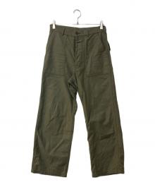 HYKE（ハイク）の古着「BACK SATIN BAKER PANTS ベイカーパンツ」｜グリーン