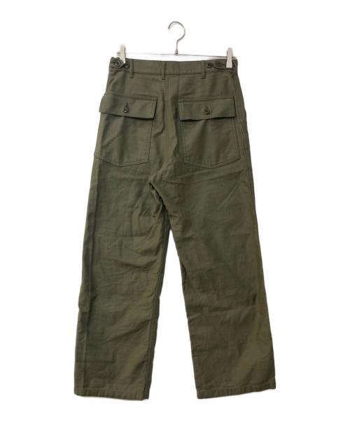 HYKE（ハイク）HYKE (ハイク) BACK SATIN BAKER PANTS ベイカーパンツ グリーン サイズ:4 XLの古着・服飾アイテム