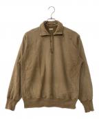 A.PRESSEアプレッセ）の古着「Vintage Half Zip Sweatshirt」｜ブラウン