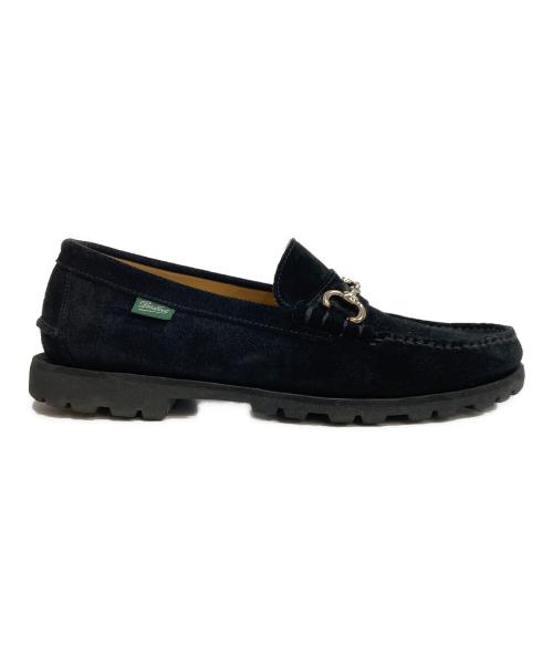 PARABOOT（パラブーツ）PARABOOT (パラブーツ) UNITED ARROWS (ユナイテッドアローズ) 別注 SUEDE BIT LOAFER ブラック サイズ:7の古着・服飾アイテム