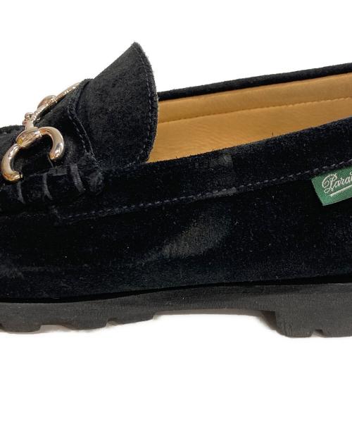 PARABOOT（パラブーツ）PARABOOT (パラブーツ) UNITED ARROWS (ユナイテッドアローズ) 別注 SUEDE BIT LOAFER ブラック サイズ:7の古着・服飾アイテム