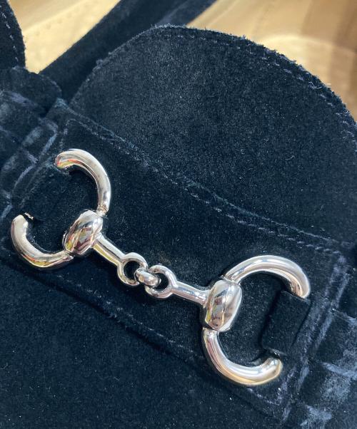 PARABOOT（パラブーツ）PARABOOT (パラブーツ) UNITED ARROWS (ユナイテッドアローズ) 別注 SUEDE BIT LOAFER ブラック サイズ:7の古着・服飾アイテム