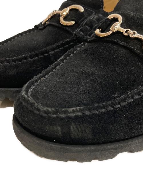 PARABOOT（パラブーツ）PARABOOT (パラブーツ) UNITED ARROWS (ユナイテッドアローズ) 別注 SUEDE BIT LOAFER ブラック サイズ:7の古着・服飾アイテム