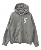SUPREMEシュプリーム）の古着「S Logo Zip Up Hooded Sweatshirt」｜グレー