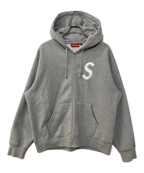 SUPREME（シュプリーム）Supreme (シュプリーム) S Logo Zip Up Hooded Sweatshirt グレー サイズ:largeの古着・服飾アイテム