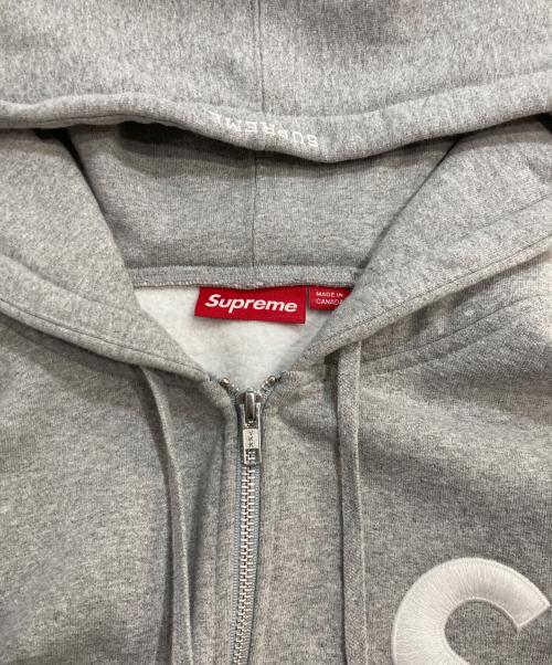 SUPREME（シュプリーム）Supreme (シュプリーム) S Logo Zip Up Hooded Sweatshirt グレー サイズ:largeの古着・服飾アイテム