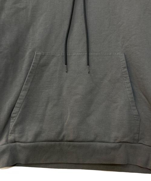 PRADA（プラダ）PRADA (プラダ) ラバー ロゴ プルオーバー パーカー グレー サイズ:Sの古着・服飾アイテム