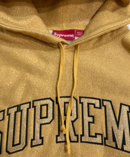 SUPREME（シュプリーム）SUPREME (シュプリーム) グリッターアーチロゴ パーカー/Supreme Glitter Arc Hooded Sweatshirt イエロー サイズ:MEDIUMの古着・服飾アイテム