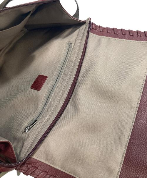 EAR（イア）EAR (イア) ワイドテープレザーショルダーバッグ ブラウンの古着・服飾アイテム