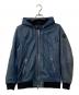 DIESEL（ディーゼル）の古着「シープスキン フーデットレザージャケット」｜ブルー