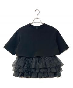 中古・古着通販】Bibiy. (ビビィ) ANNA PUFF TOP ブラック×グレー