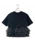 Bluelea（ブルレア）の古着「Hem tulle docking pullover」｜ブラック