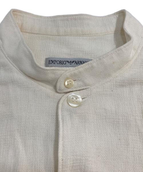 EMPORIO ARMANI（エンポリオ アルマーニ）EMPORIO ARMANI (エンポリオ アルマーニ) 90’sバンドカラーシャツ ホワイト サイズ:Lの古着・服飾アイテム
