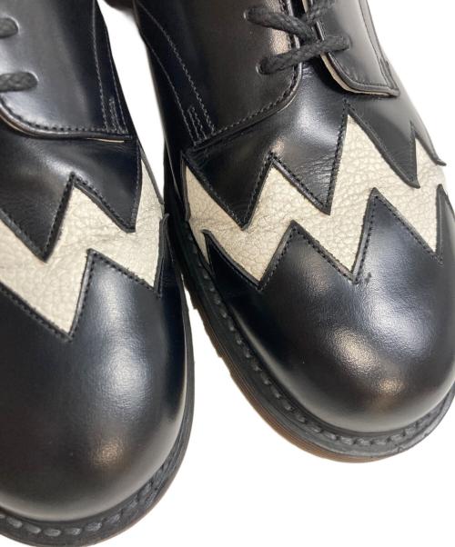foot the coacher（フットザコーチャー）foot the coacher (フットザコーチャー) S.S.SHOES(Thunder) ブラック×ホワイト サイズ:8の古着・服飾アイテム