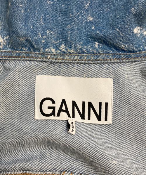 GANNI（ガニー）GANNI (ガニー) フリルデニムジャケット ブリーチ加工 インディゴ サイズ:34の古着・服飾アイテム