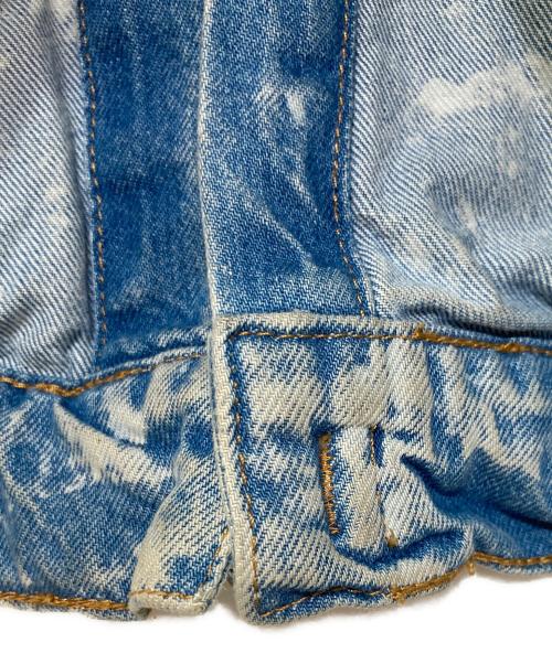 GANNI（ガニー）GANNI (ガニー) フリルデニムジャケット ブリーチ加工 インディゴ サイズ:34の古着・服飾アイテム