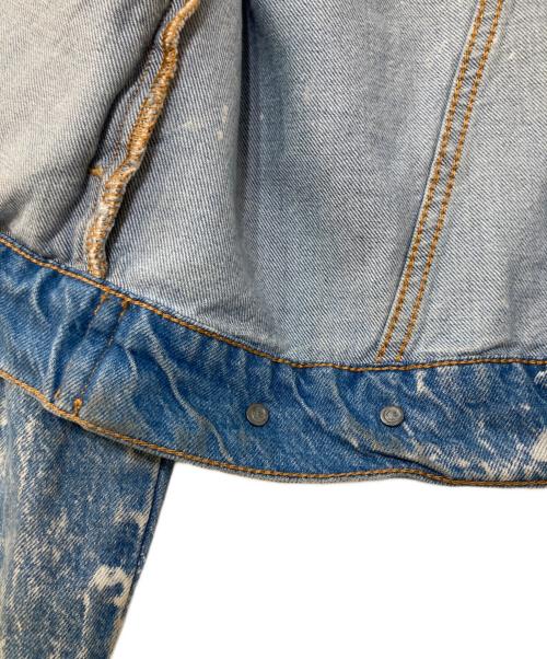 GANNI（ガニー）GANNI (ガニー) フリルデニムジャケット ブリーチ加工 インディゴ サイズ:34の古着・服飾アイテム