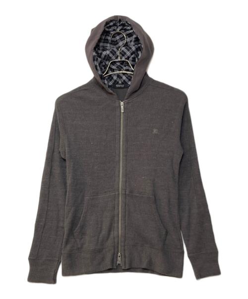 BURBERRY BLACK LABEL（バーバリーブラックレーベル）BURBERRY BLACK LABEL (バーバリーブラックレーベル) サーマル ジップパーカー チャコールグレー サイズ:2の古着・服飾アイテム