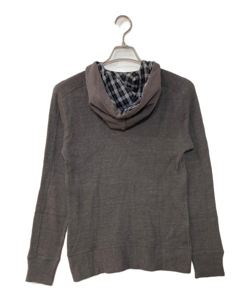 BURBERRY BLACK LABEL（バーバリーブラックレーベル）BURBERRY BLACK LABEL (バーバリーブラックレーベル) サーマル ジップパーカー チャコールグレー サイズ:2の古着・服飾アイテム