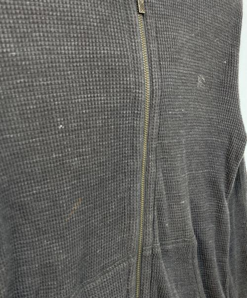 BURBERRY BLACK LABEL（バーバリーブラックレーベル）BURBERRY BLACK LABEL (バーバリーブラックレーベル) サーマル ジップパーカー チャコールグレー サイズ:2の古着・服飾アイテム